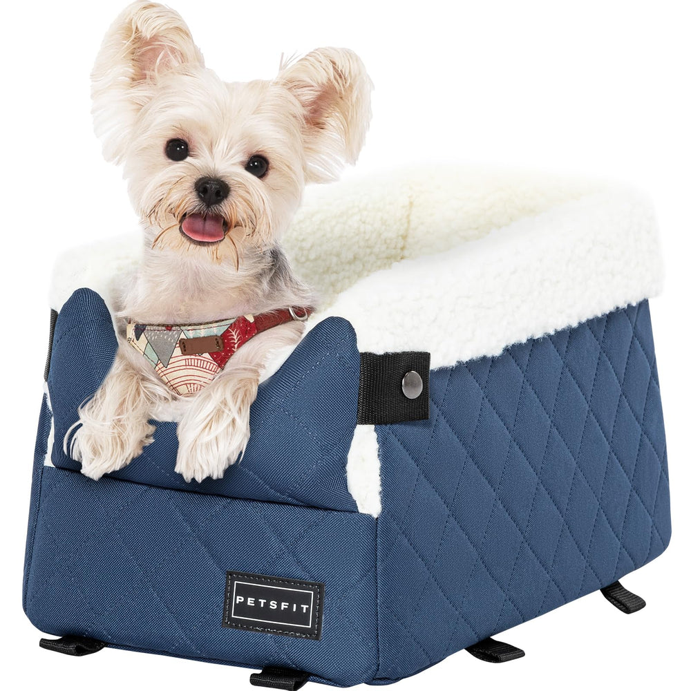 Petsfit center console dog seat in-car view keeps dogs relaxed