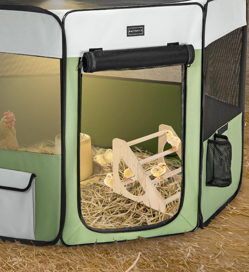 PETSFIT Indoor outdoor use roost enhances backyard chicken space