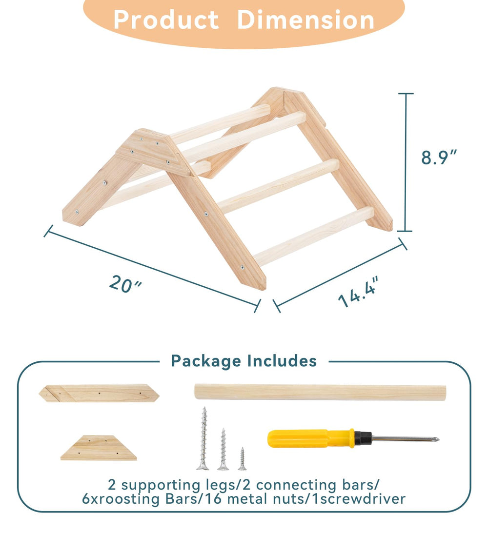 Petsfit Chick Perch versatile-compatibility fits coops, cages, playpens, and crates