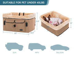 Petsfit booster seat foldable design for easy storage.