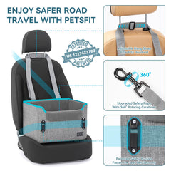 Petsfit dog car seat boosted view enhances window visibility to reduce anxiety