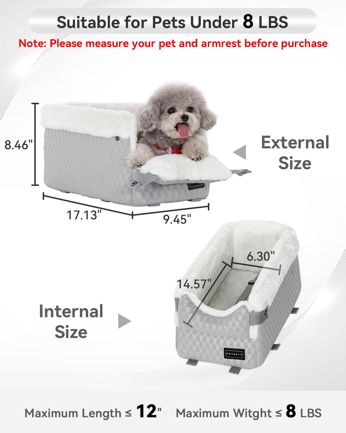 Petsfit safety hooks protect on both sides during sudden stops.