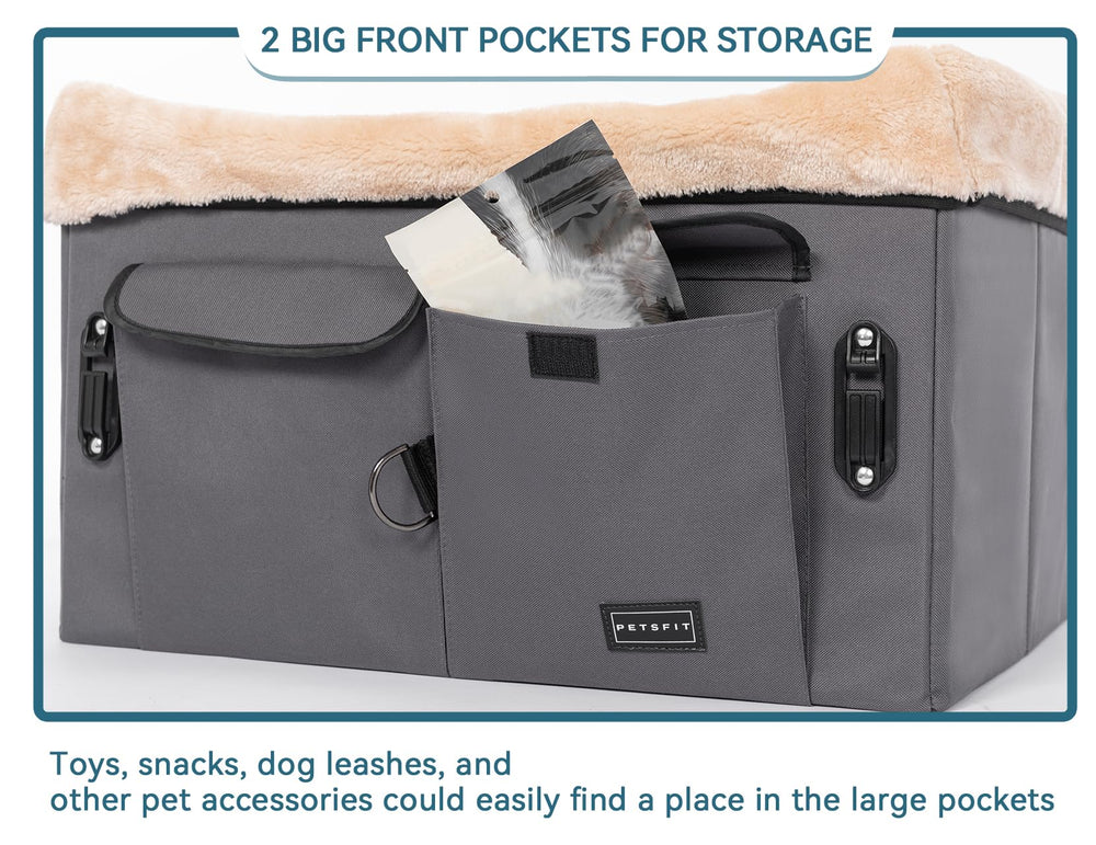 Petsfit dog car seat safety leashes and buckles enhance in-car security.