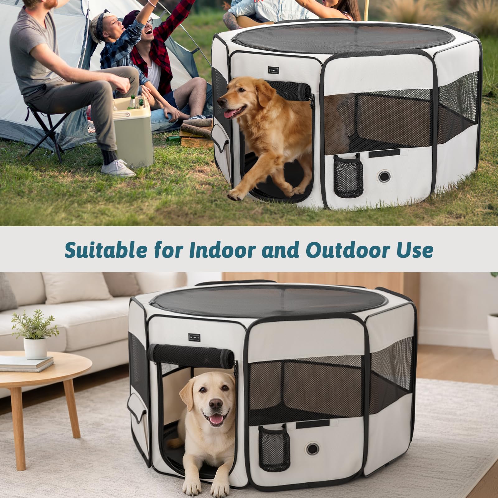 Petsfit spacious 45.5 inch width suitable for whelping zones