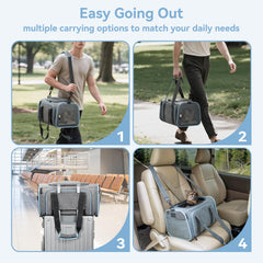 Petsfit durable oxford-cloth construction supports repeated trips.
