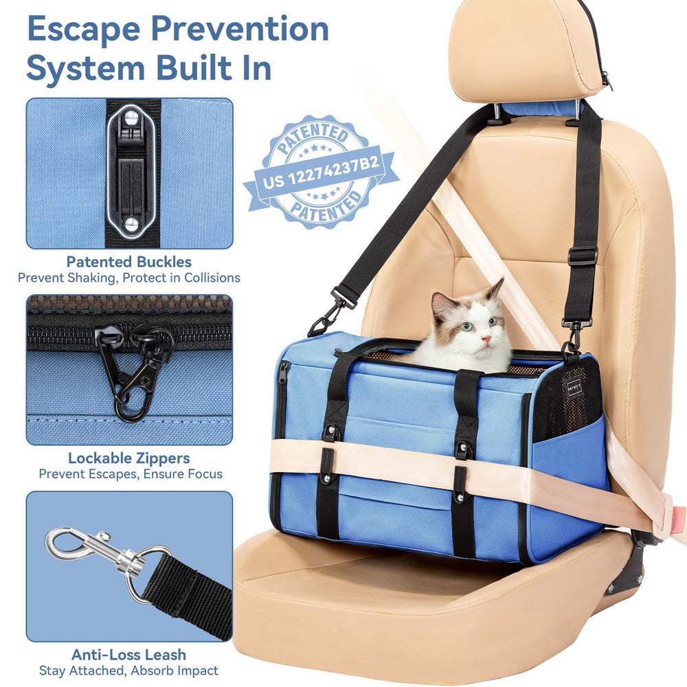 Petsfit escape-resistant design with double zippers prevents sudden openings