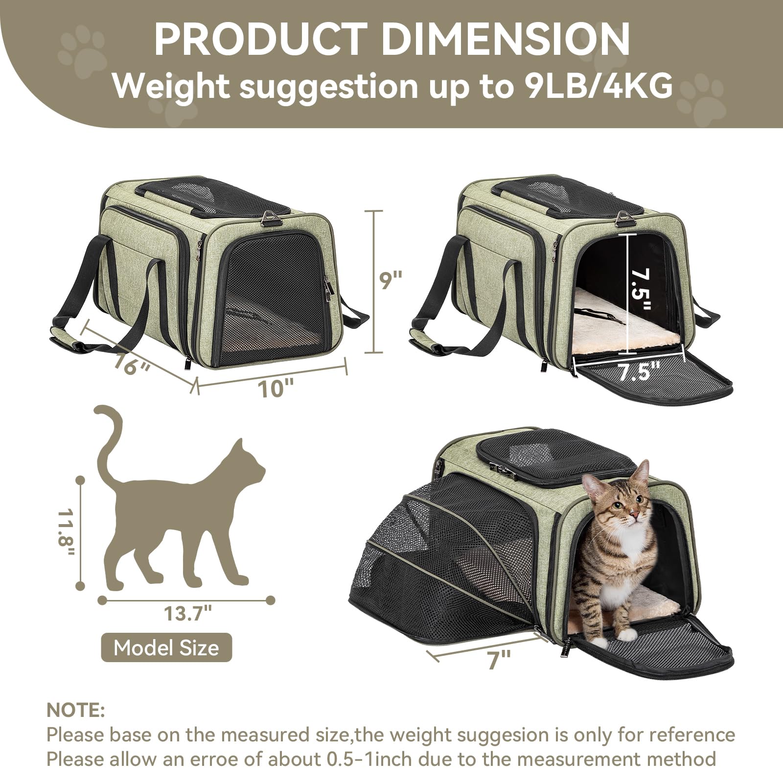 Petsfit expandable rabbit carrier expanded state offering extra lounging space