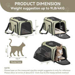 Petsfit expandable rabbit carrier expanded state offering extra lounging space