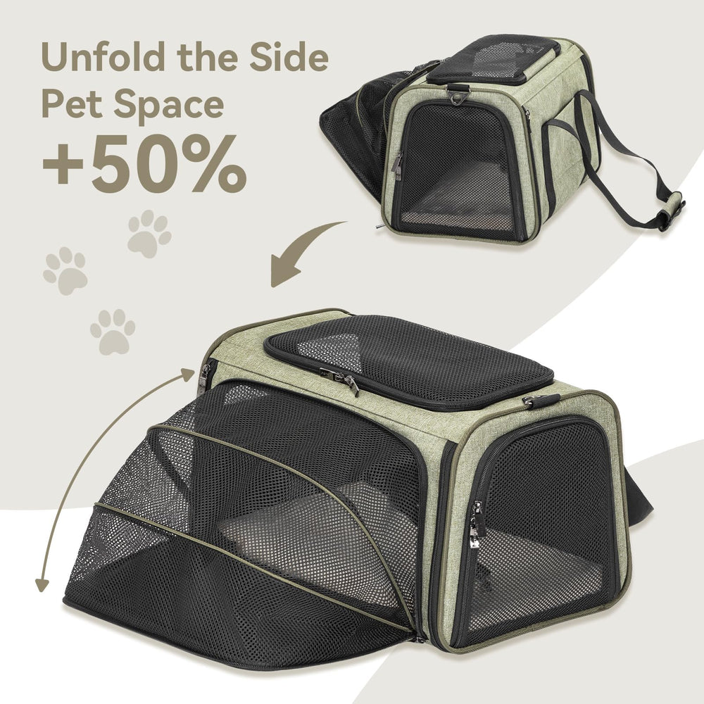 Petsfit expandable rabbit carrier ventilated mesh ensures airflow and comfort