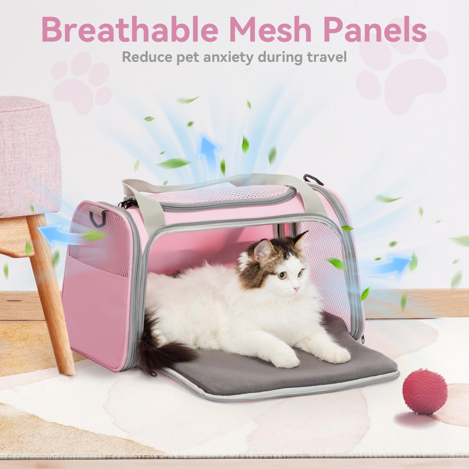 Petsfit four-side mesh ventilation for airy comfort and good visibility