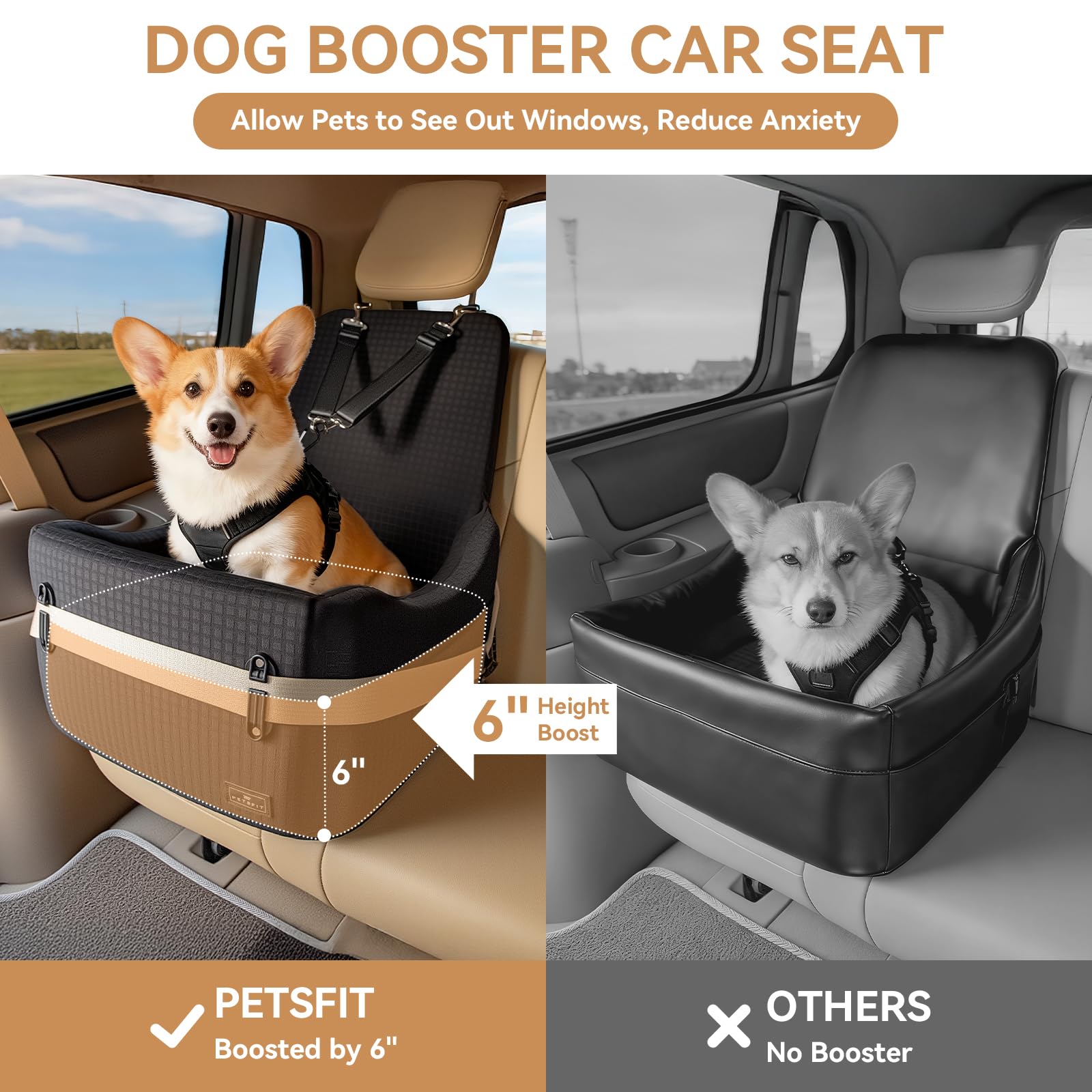 Petsfit patented safety buckles secure the car seat.