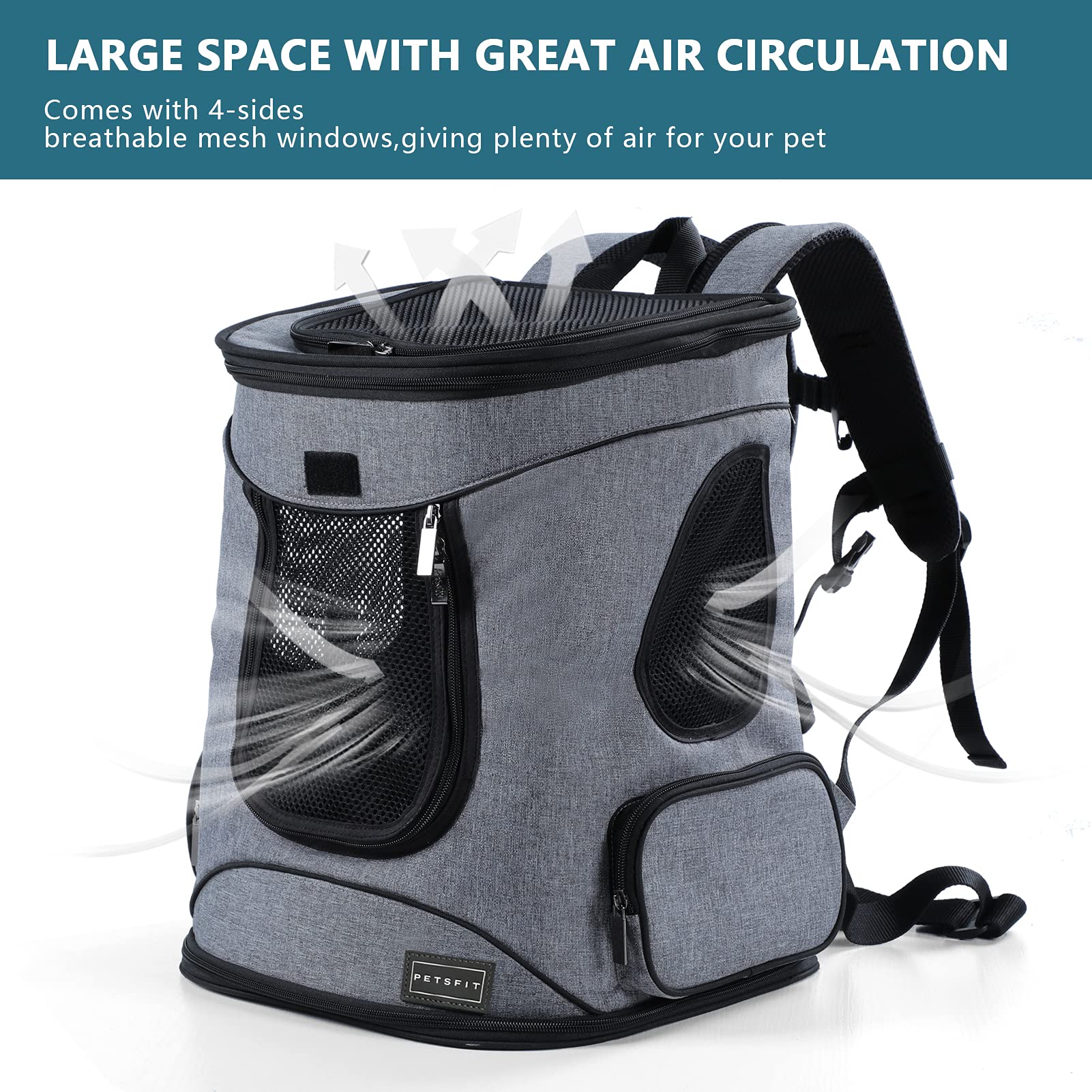 Petsfit double side pockets for carrying treats, bags, and essentials