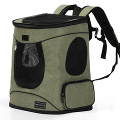 Petsfit pet backpack carrier front view with roomy space for small pets.
