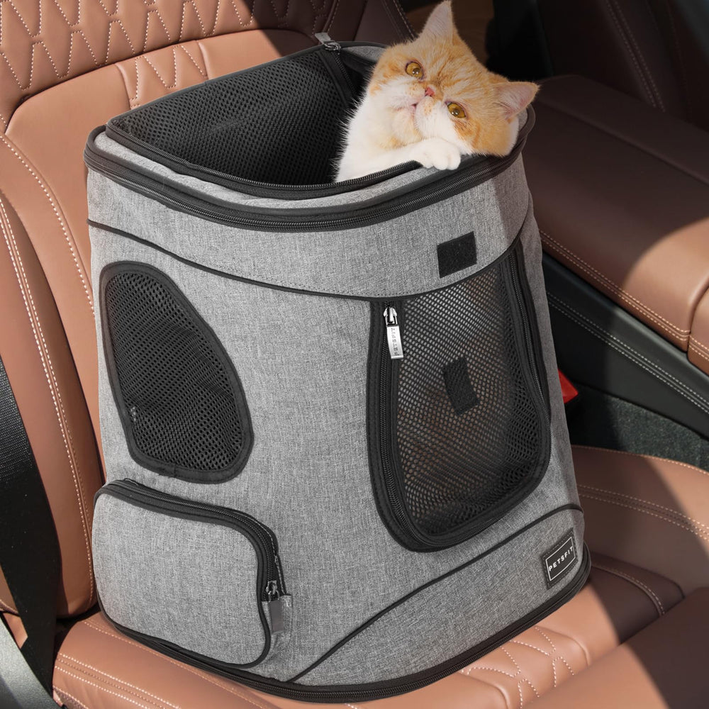 Petsfit removable cozy mat inside the carrier for quick cleaning after adventures