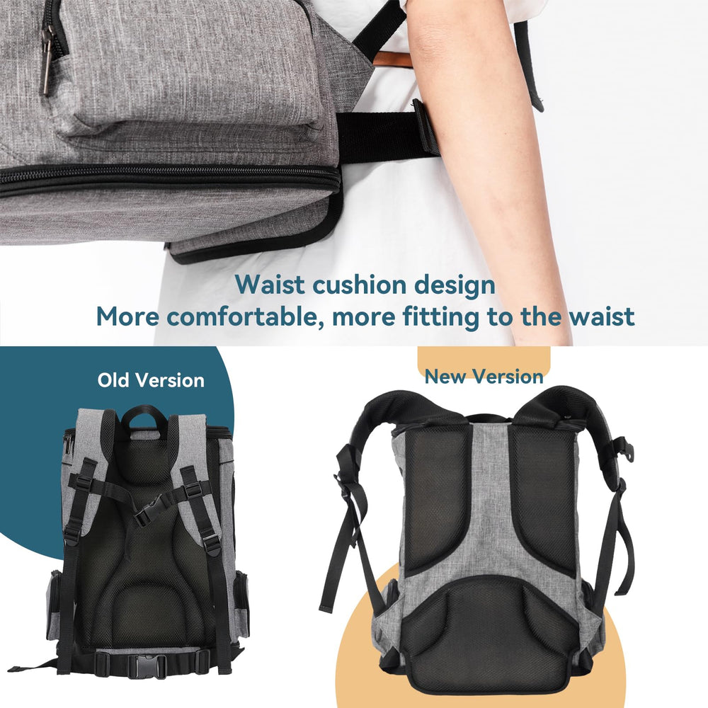 Petsfit pet backpack carrier side view highlighting support and easy access on the go