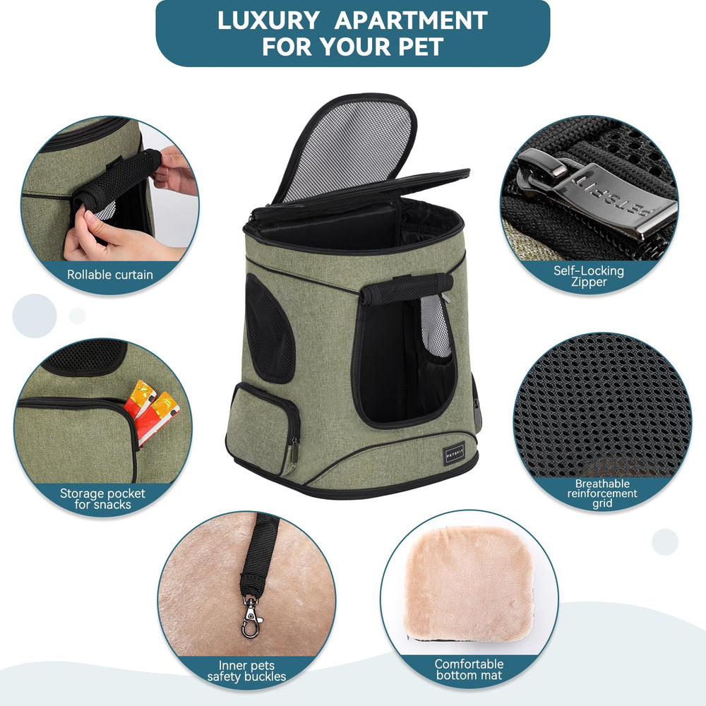 Petsfit carrier with pet inside during a walk, showcasing versatile use.
