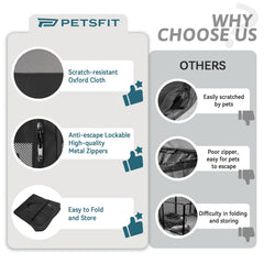 Petsfit playpen roof open view for ventilation and outdoor comfort.