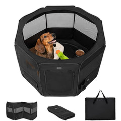 Petsfit 36-inch playpen side view, secure containment for travel.