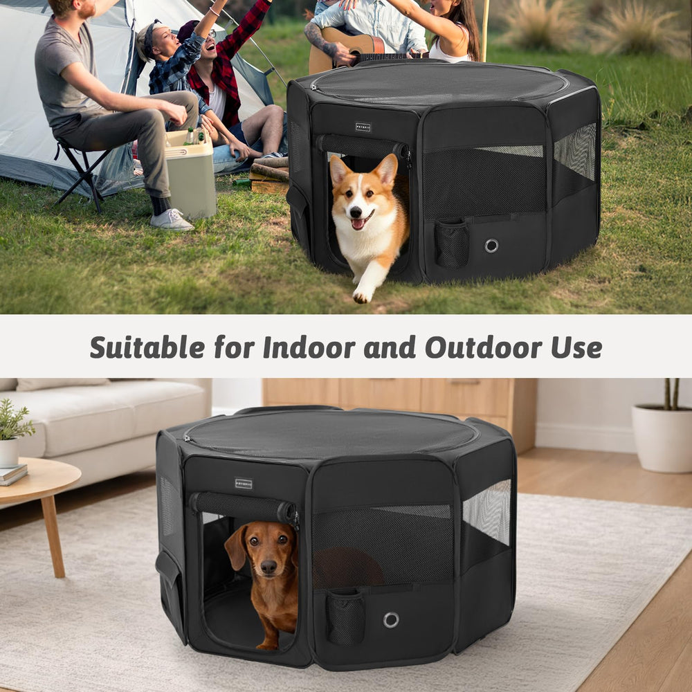 Petsfit RV use scene with space-saving play space.
