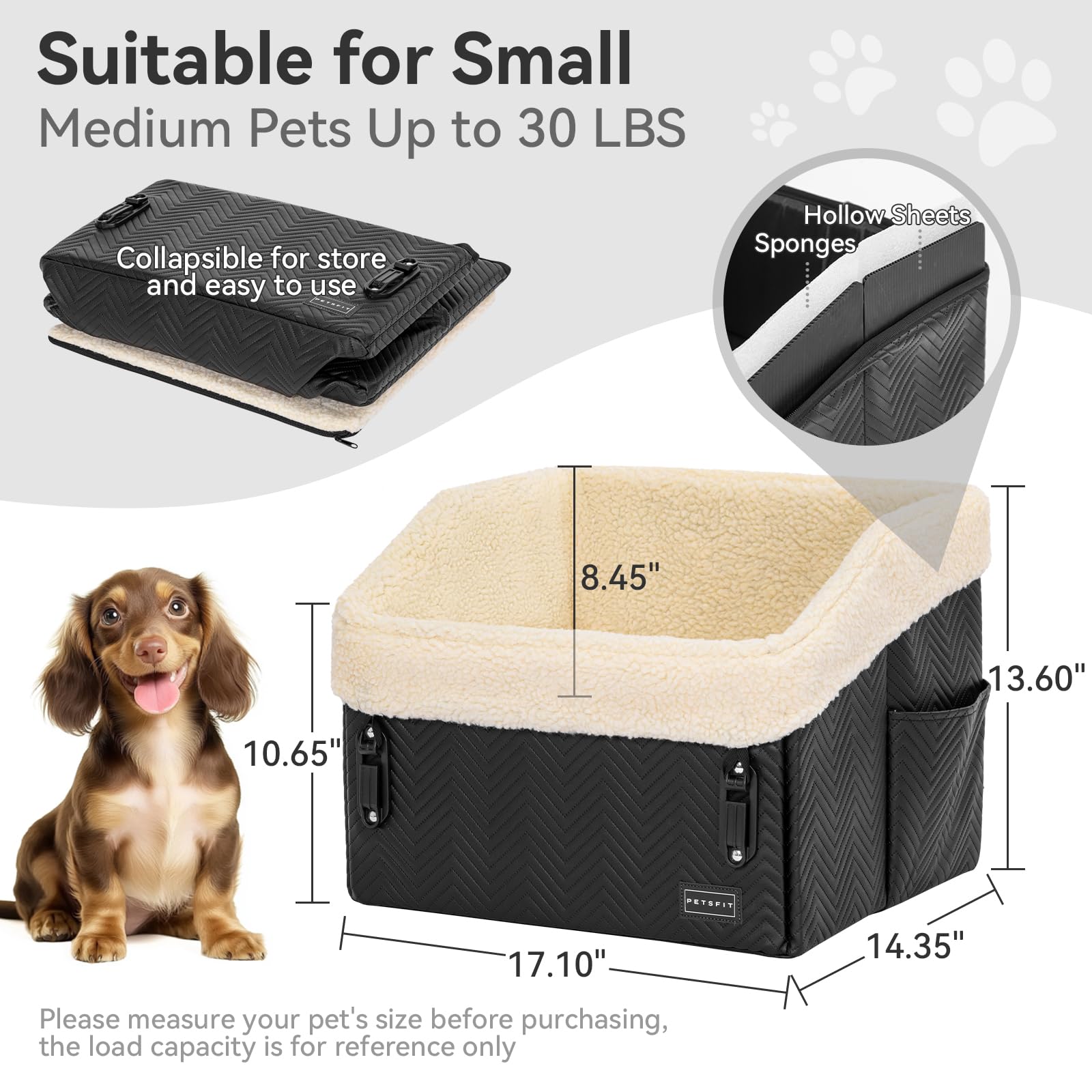 PETSFIT side storage pockets keep treats and toys within reach.
