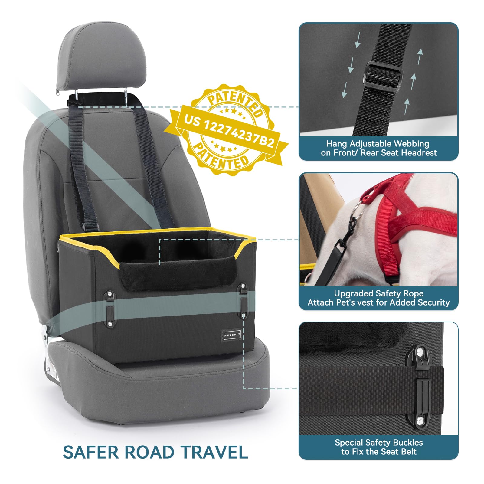 Petsfit booster view elevates small dogs to see outside