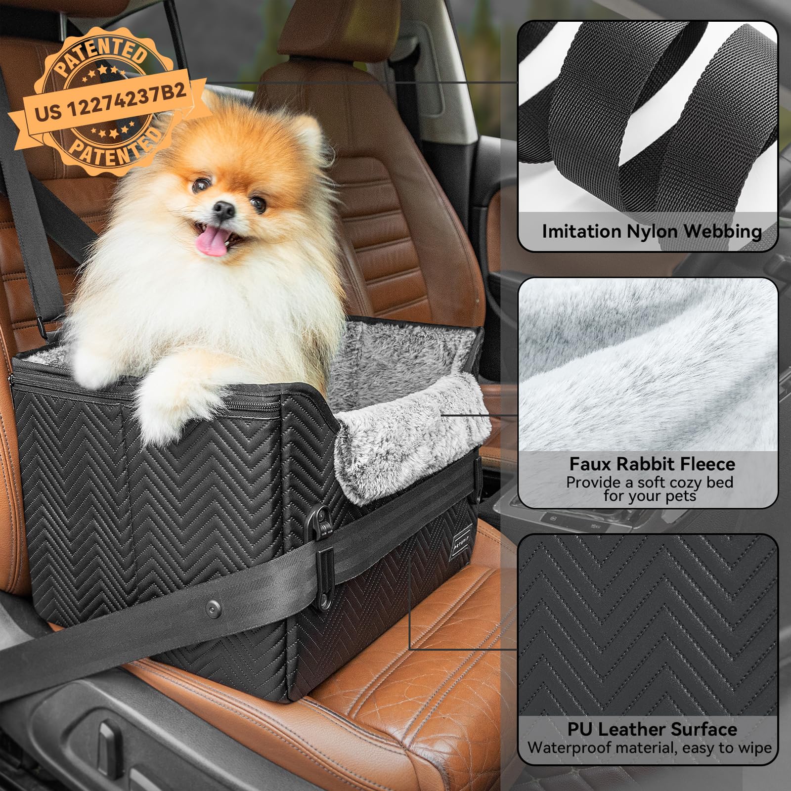PETSFIT car seat folded flat for compact storage