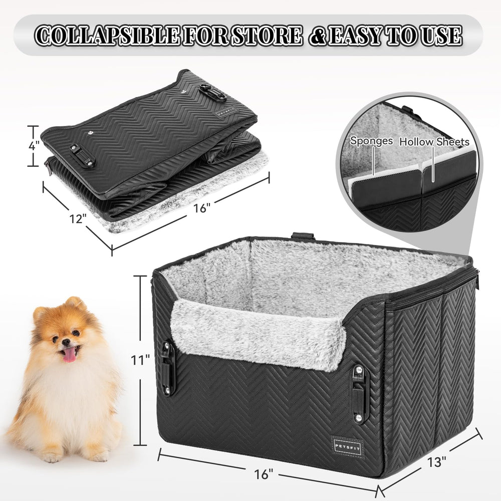 PETSFIT pillow and velvet lining enhance comfort