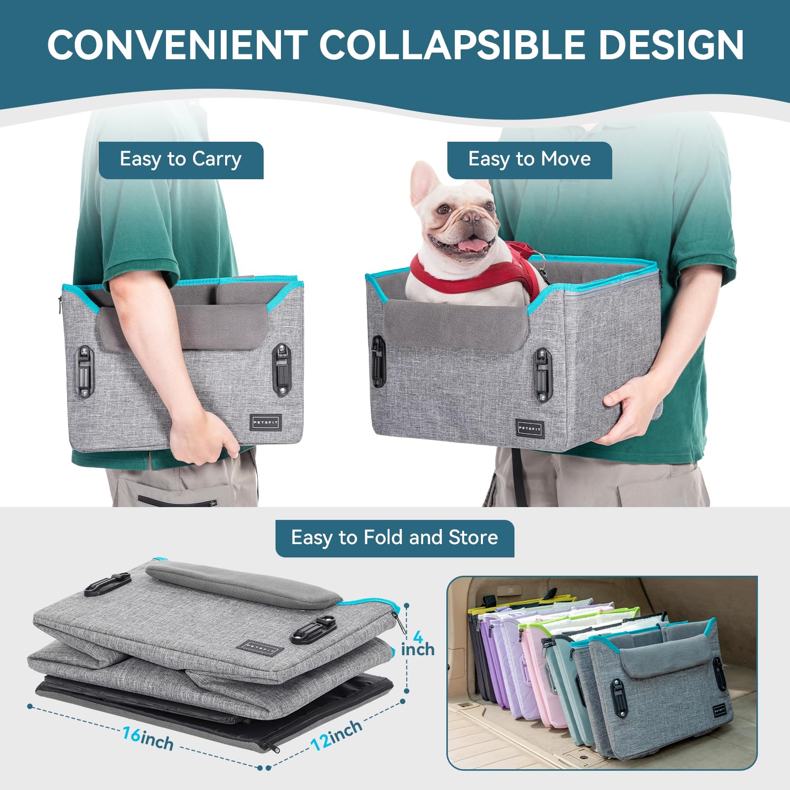 Petsfit soft plush cushion adds cozy comfort for trips