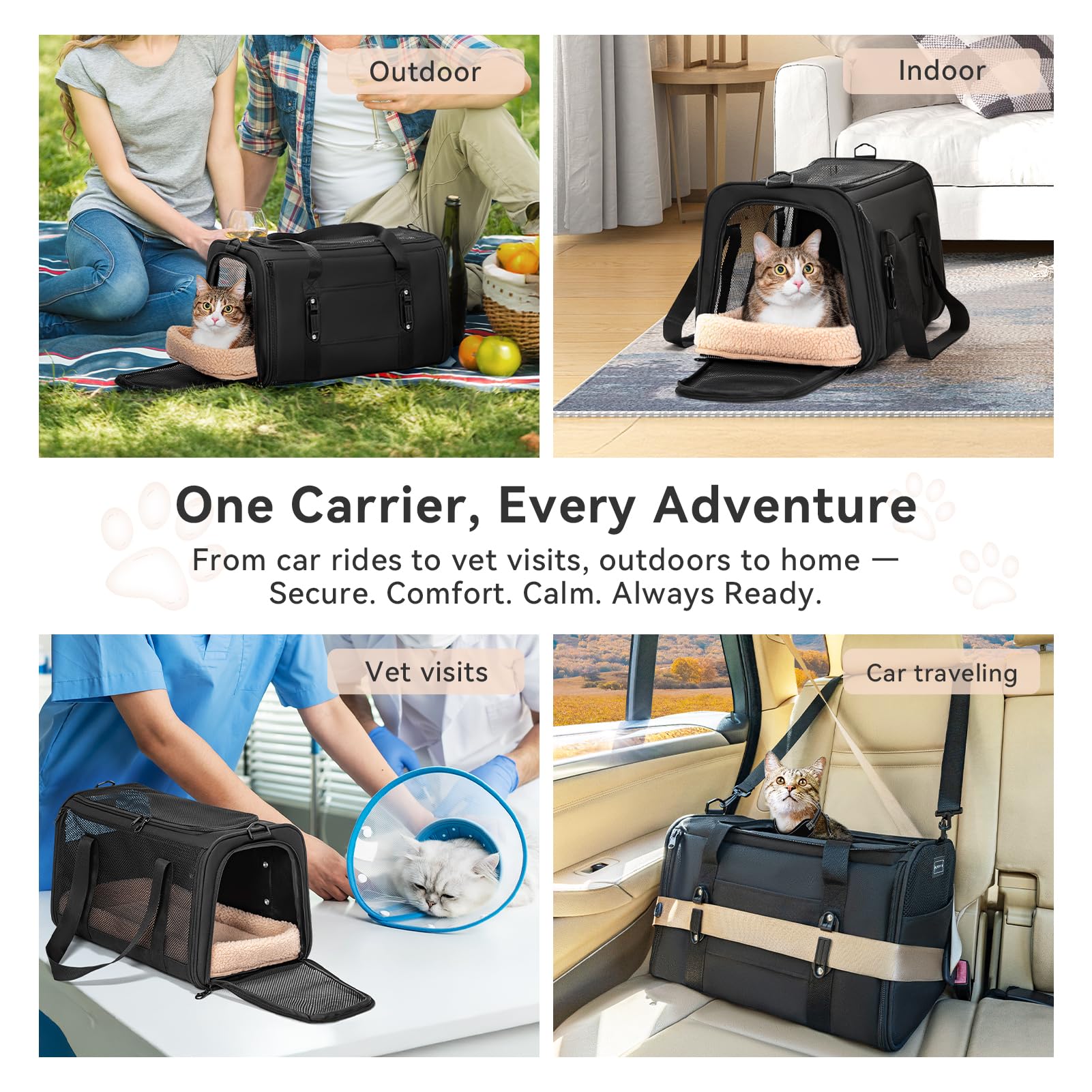 Petsfit compact travel design fits in car and airplane spaces
