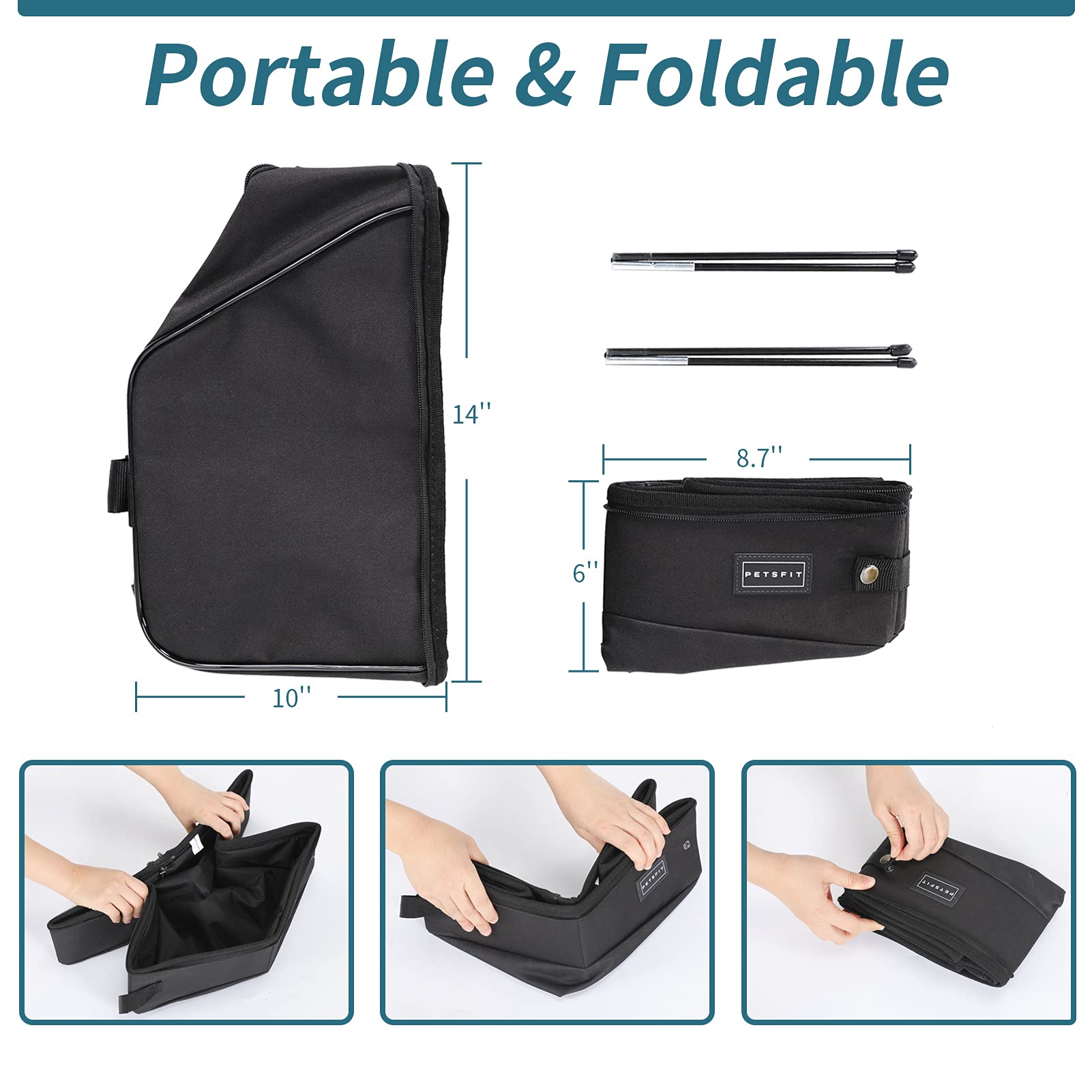 PETSFIT roomy interior fits medium cats up to 15 lbs
