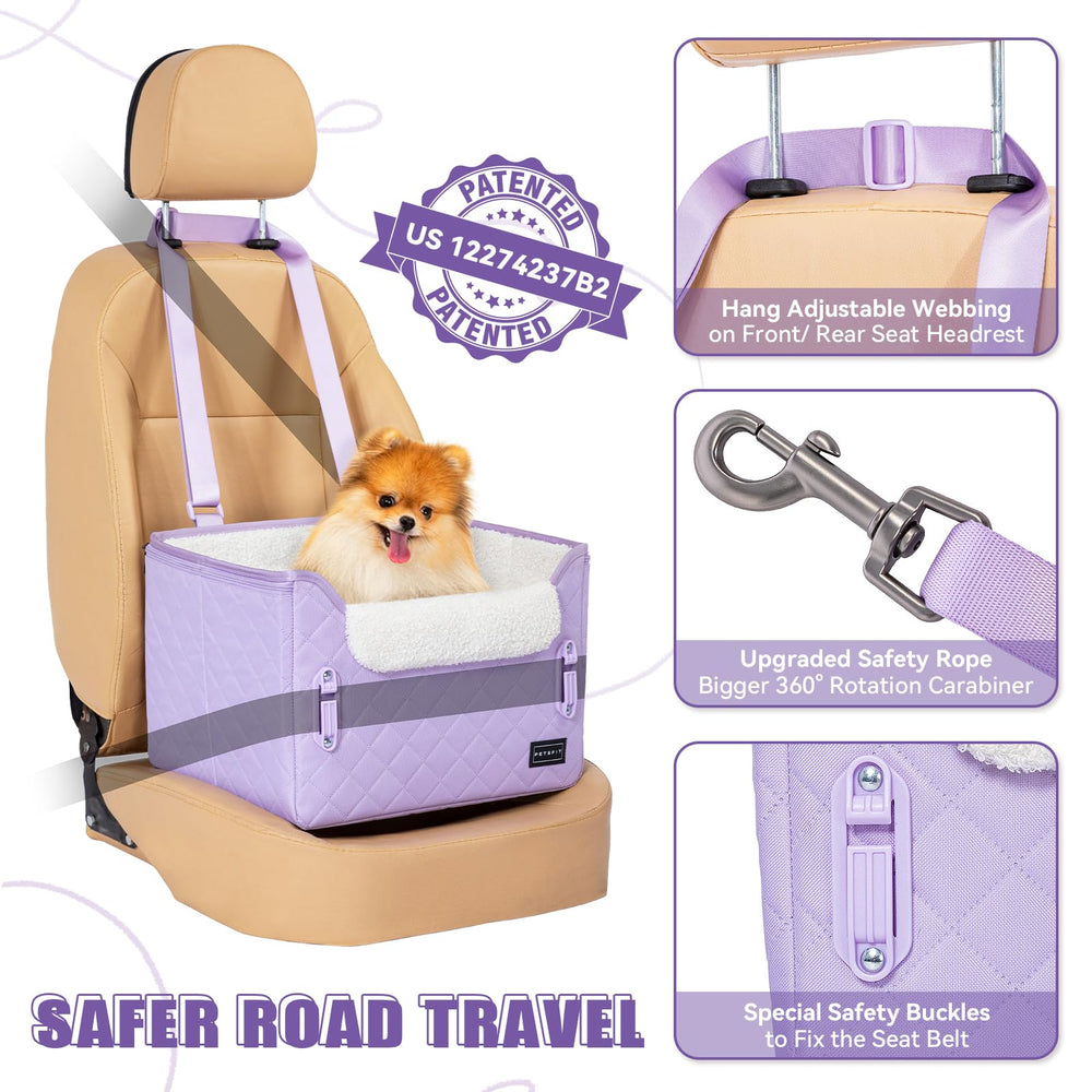 Petsfit two level boost design elevates small dogs for better visibility.
