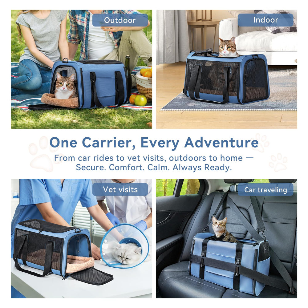 Petsfit compact under-seat carrier ready for quick car travel