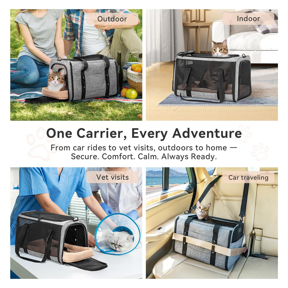 Petsfit compact under-seat carrier ideal for vet visits.