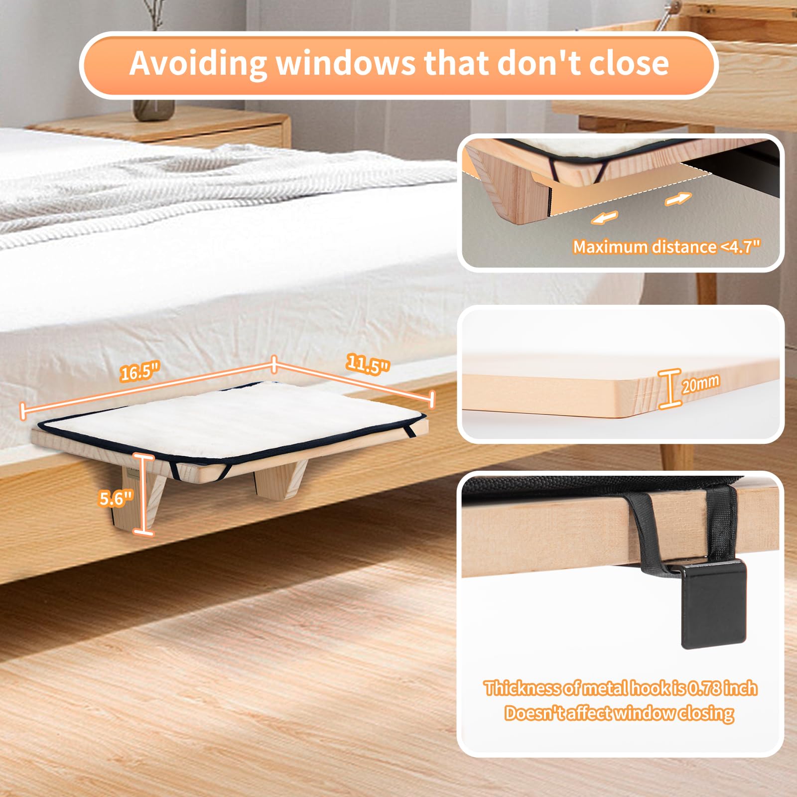 Petsfit window perch setup instructions illustrating tool-free installation