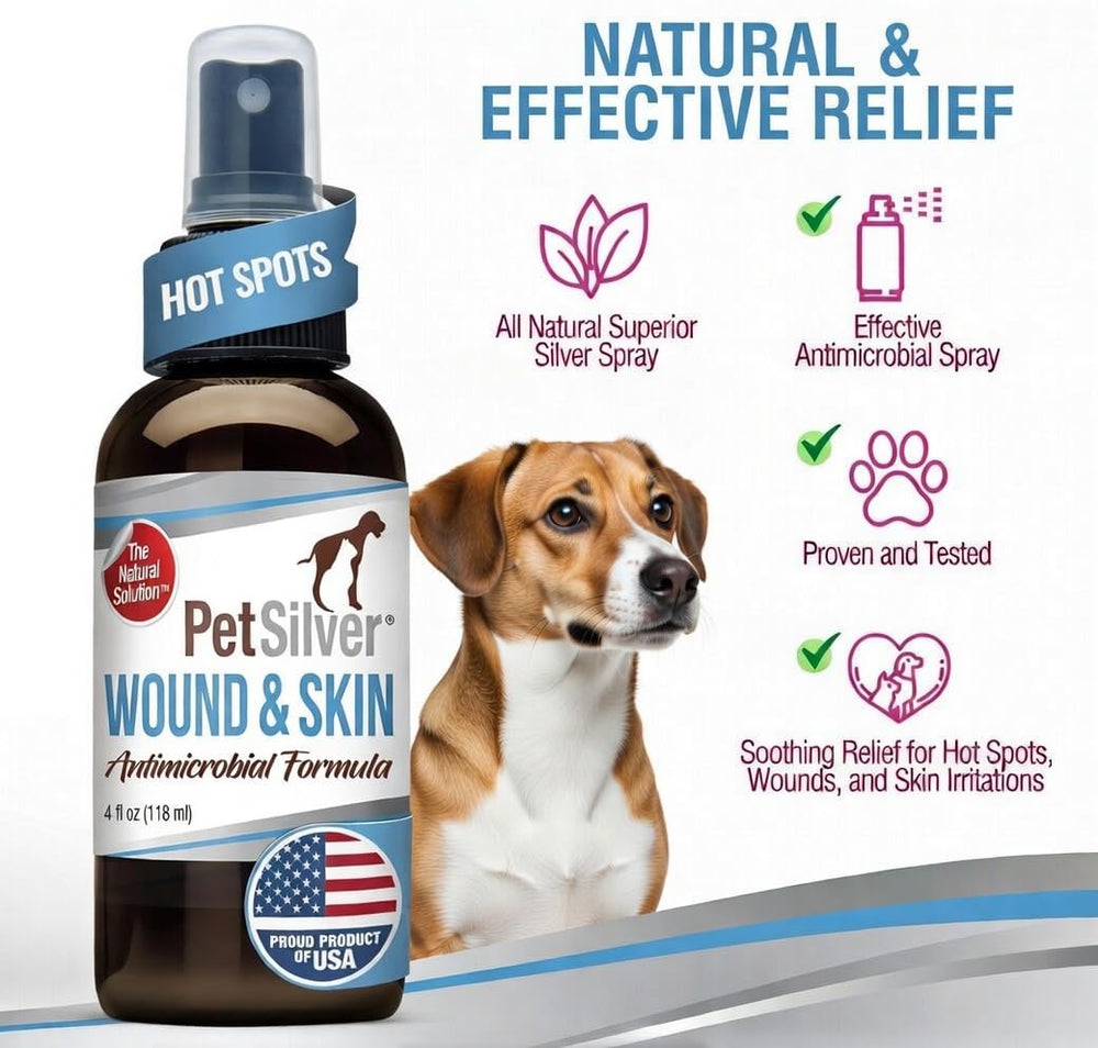 Chelated silver forms breathable barrier on dog skin with PetSilver