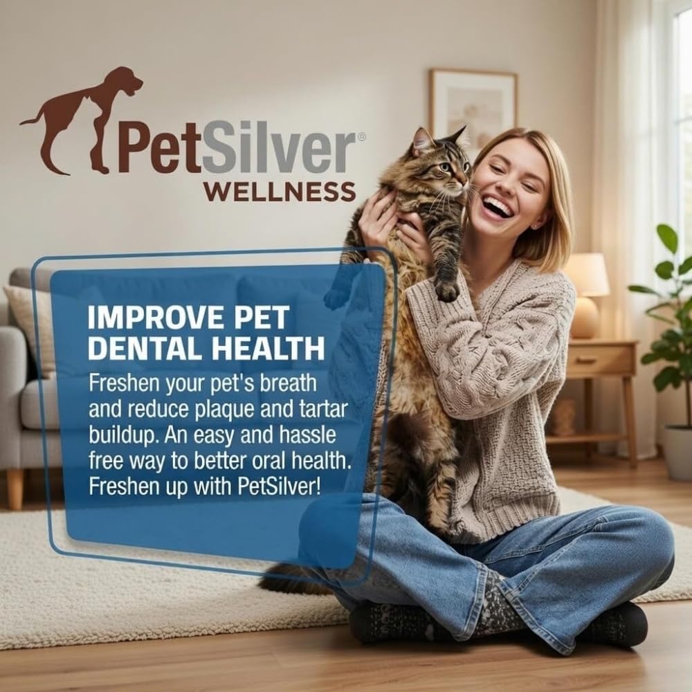 PetSilver compact 4 oz packaging shown for travel and home.