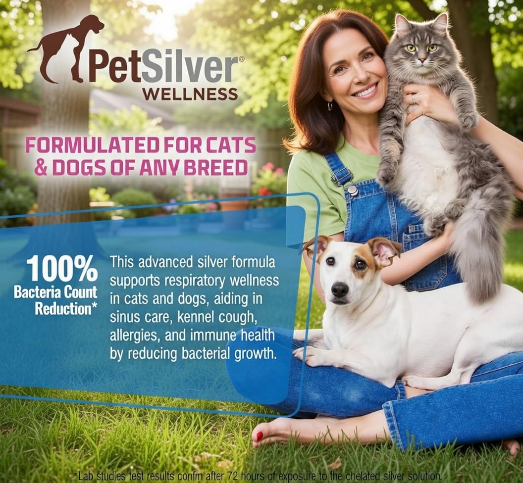 Petsilver Immune Support added to water bowl for convenient use