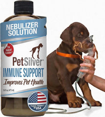 PetSilver Immune Support nebulizer bottle for at home respiratory care