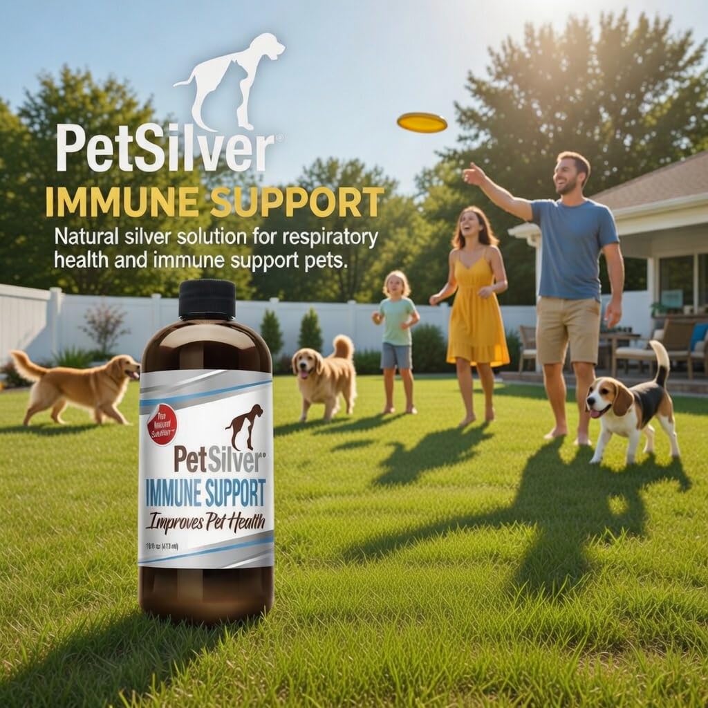 PetSilver Immune Support USA-made label emphasizes quality and safety