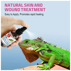 PetSilver Reptile Wound Spray pump dispense demonstrating easy, no-rinse use