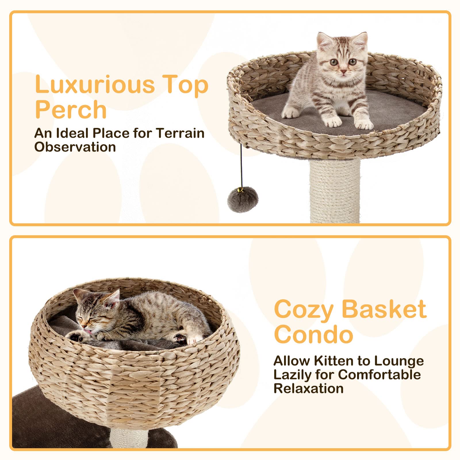 PETSITE five sisal posts encourage scratching and furniture protection.