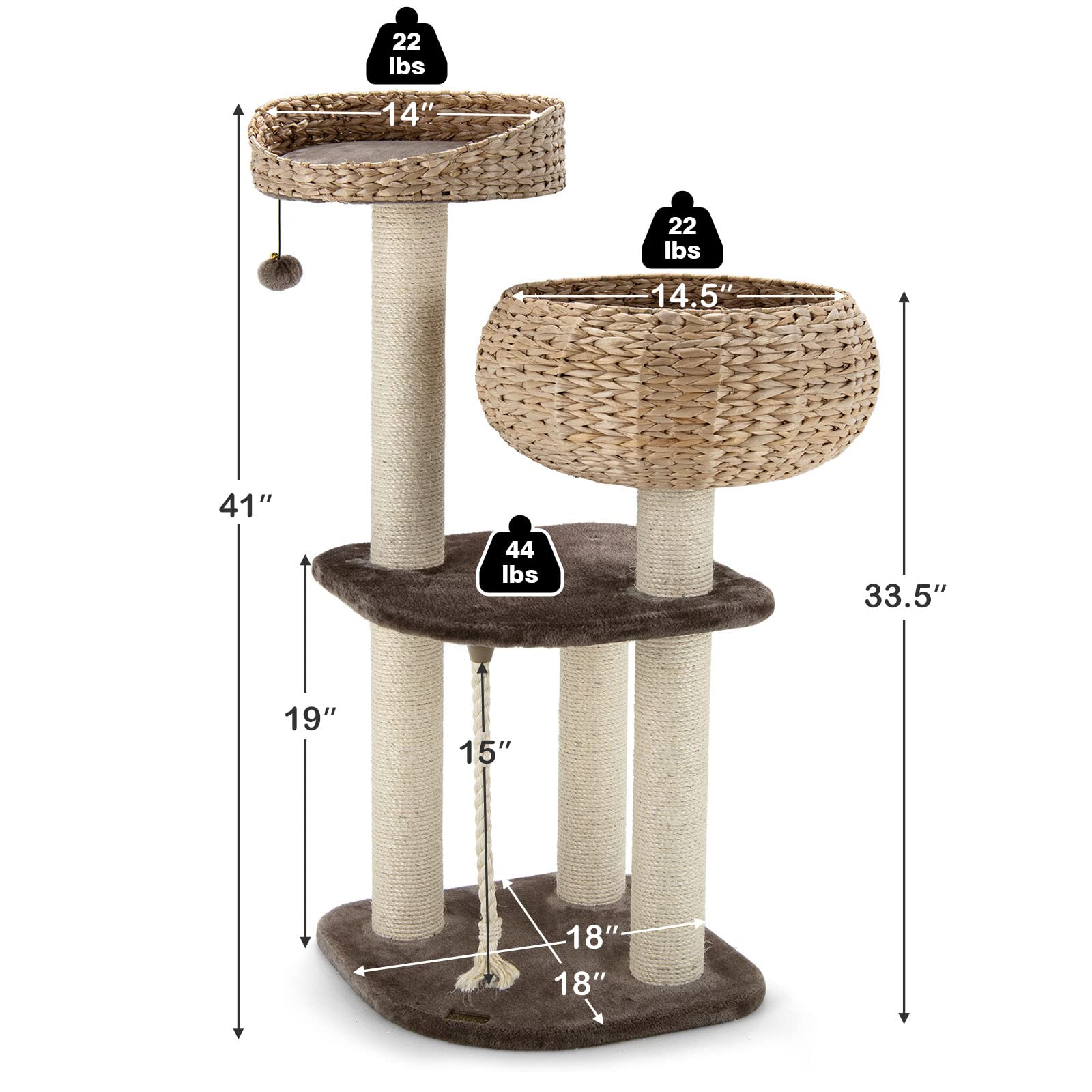 PETSITE natural straw color blends with living rooms for style.