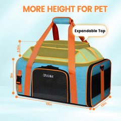 Petskd airline-approved carrier fits under Southwest seats for easy trips