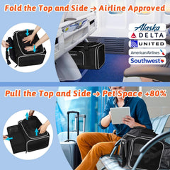 Petskd airline-approved under-seat carrier in use during flight