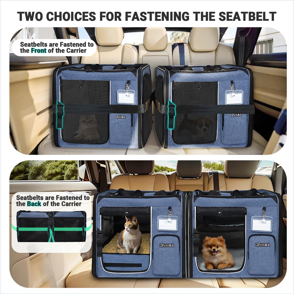 Petskd cat litter box in carrier demonstrates an integrated travel solution.