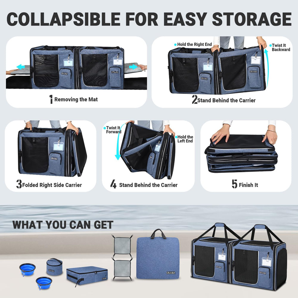 Petskd collapsible storage bag keeps gear organized after trips.