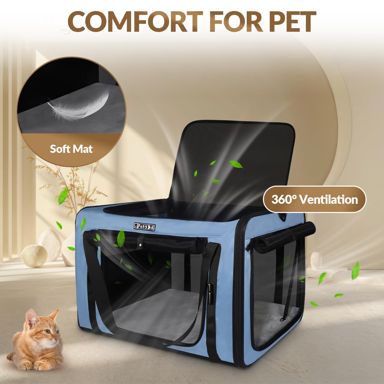 Petskd durable waterproof fabric resists wear on road trips