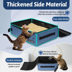 Petskd folded travel litter box compact for packing