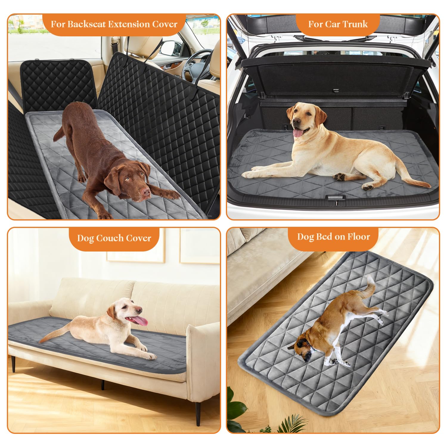 Petskd grey dog bed for cars and SUVs enhances comfort on daily outings
