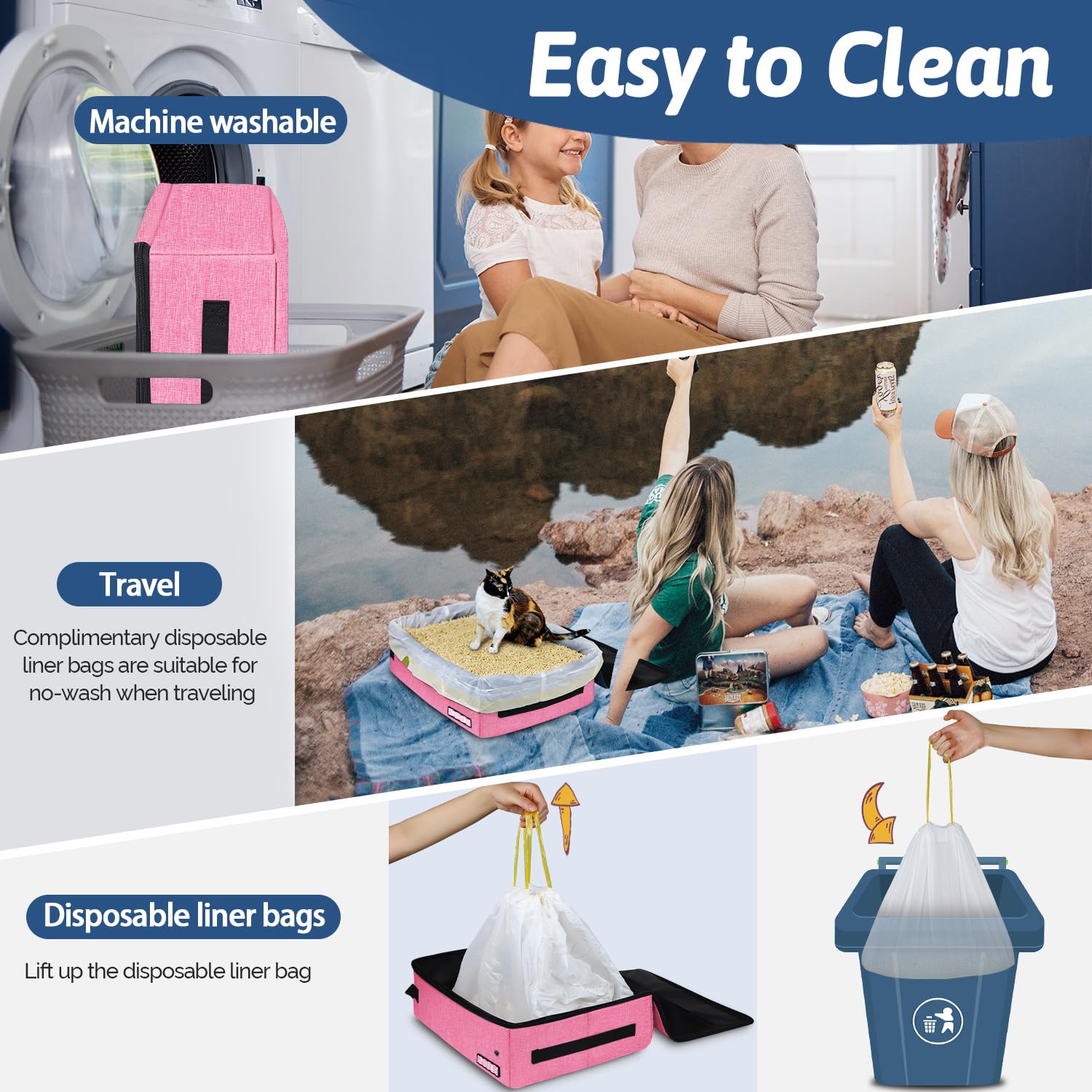 Petskd litter box features waterproof inner material to prevent leaks
